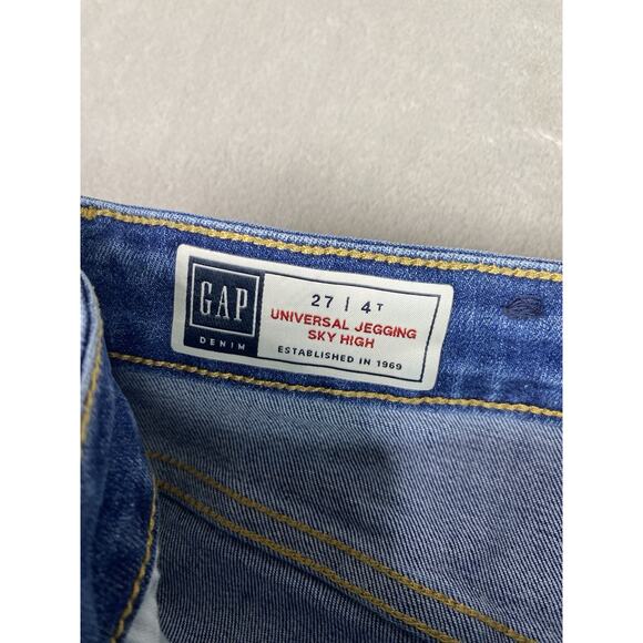 Gap Denim Jeans - Med Wash - Universal Jegging Sky High Sz 27 / 4T (31” Inseam) - Picture 5 of 9